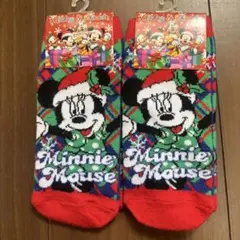 ディズニー ミニー　靴下 クリスマスバージョン　ショートソックス2点セット