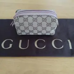 新品未使用】GUCCI GGパターン ポーチ - メルカリ