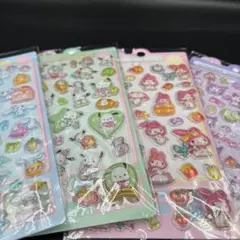 ボンボンドロップシール サンリオ 4種類セット キラキラ ぷくぷく 3D