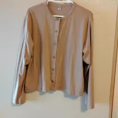 UNIQLO　UVカットジャージークルーネック カーディガン 3XL　ベージュ