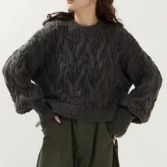 FREAKS STORE デザイン ケーブル ボリューム ショートニット