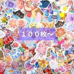 ④海外フレークシールまとめ売り♥コラージュ素材　おすそ分け　ポイント消化　紙もの