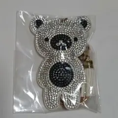クマ型キーホルダー スワロフスキー風