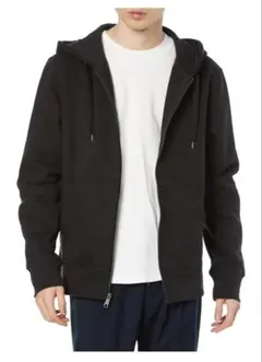 ☆ パーカー ジップアップ 裏起毛 メンズ ブラック サイズS☆