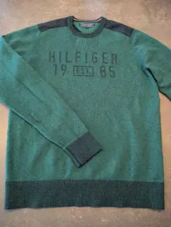 ✨美品✨ TOMMY HILFIGER 緑 ニットセーター Lサイズ