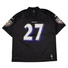 NFLレイブンズ Reebok ユニフォーム アメフト ゲームシャツ 黒 90s