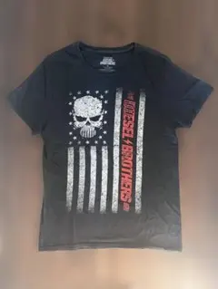 DIESEL BROTHERS スカルプリントTシャツ 黒 M 古着　ストリート
