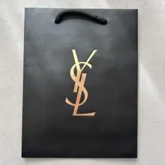 YSL ショッパー袋 黒 ゴールドロゴ