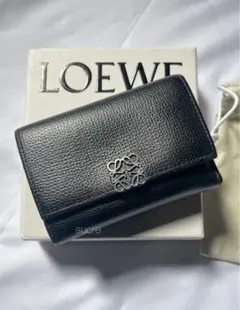 LOEWE アナグラム バーティカルウォレット 三つ折り財布 ブラックのサムネイル