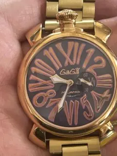 【BIG Chance】GaGa MILANOマヌアーレ46ゴールドブレス付美品