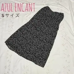 【美品】AZUL ENCANT アズールプリント柄ランダムプリーツフレアスカートのサムネイル