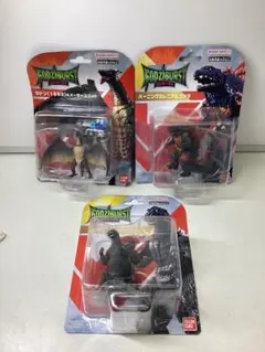 バンダイ GODZIBURST ゴジラ フィギュア 3種セット 未開封のサムネイル