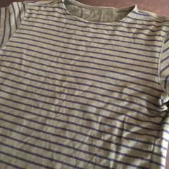 LT3079 ユニクロUNIQLO ロンT 七部袖 sizeM ボーダー 古着