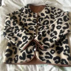 ヒョウ柄フリースジャケット