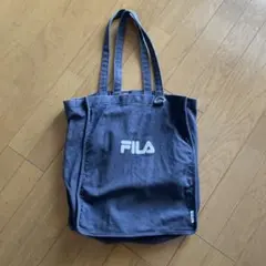 FILA トートバッグ ネイビー キャンバス地のサムネイル