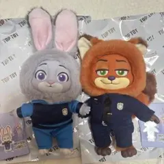 TOPTOY ディズニー ズートピア ニック ジュディ 警察大人セット