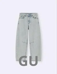 GU / バレルレッグジーンズ（丈標準）Ｓ BLUE