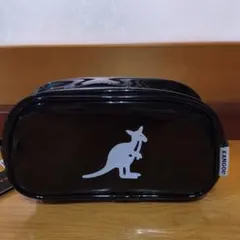 KANGOL ポーチ ブラック エナメル調のサムネイル