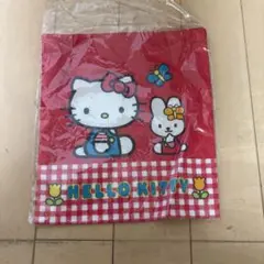ハローキティ 巾着 レトロ 赤