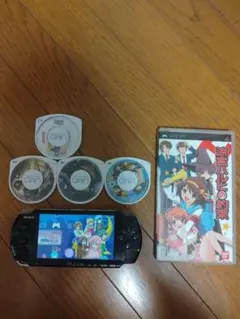 動作確認済　PSP3000 充電器・ソフト6本・4GBメモリー付