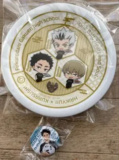 くら寿司ハイキュー寿司皿1つ ビッくらポン缶バッジ1つ