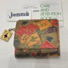 jocomomola 新品　ホコモモラ セーヨ 二つ折り　財布　牛革　切手模様のサムネイル