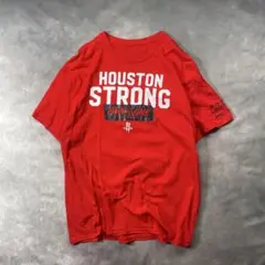古着HOUSTON ROCKETS Tシャツ赤バスケNBA Y036