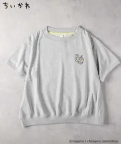 Right-on ちいかわ 半袖スウェット 捕まっちゃった グレー ワンホン