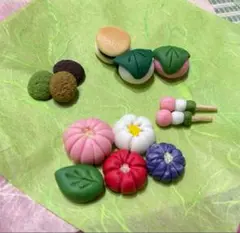 ミニチュア和菓子　フェイクスイーツ　樹脂粘土　食品サンプルミニチュアスイーツ01