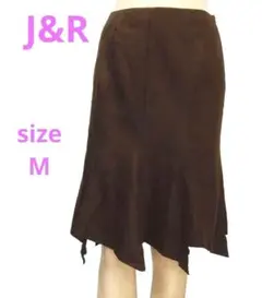 新品同様★J&Rジェイアンドアール★スエード調アシンメトリースカート★Mのサムネイル