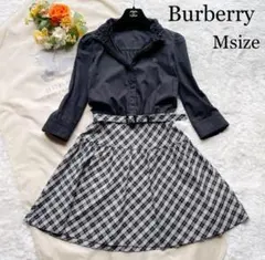 バーバリーブルーレーベル　ドッキングワンピース　フリル　ホースロゴ　Mサイズ