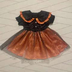 ハロウィン キラキラ ドレス かぼちゃ色