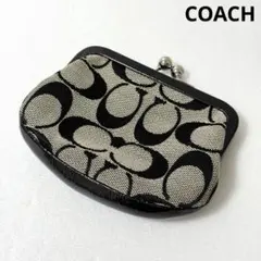 COACH 希少 キスロック がま口 コインケース シグネチャー エナメル