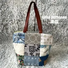 【美品】mina perhonen piece bag パッチワークトートバッグ
