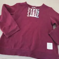 Biquette ワインレッド トレーナー 100 裏起毛