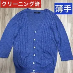 ‼️薄手カーディガン‼️RAGEBLUE 青 Vネック カーディガン Lサイズのサムネイル