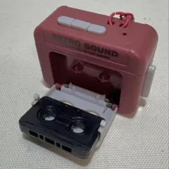 RETRO SOUND レトロカセット風録音スピーカー カラー、レッド