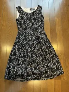 ルイエブティック　黒総レースワンピース　美品　結婚式パーティードレス