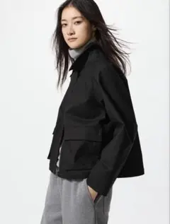 UNIQLO ユーティリティショートジャケット ブラック Mサイズ