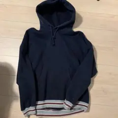 ダークネイビー フード付きトレーナー GUスウェットパーカー 5回程着用