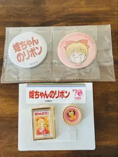 姫ちゃんのリボン　りぼん70周年記念 ピンズバッジ　缶バッジセット　水沢めぐみ