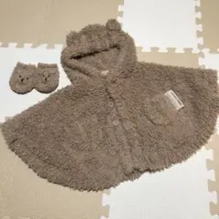 【美品】ジェラートピケ ★ くまさん ポンチョ＆くつ下セット★