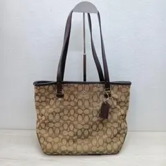 N COACH コーチ シグネチャー トートバッグ ブラウン系