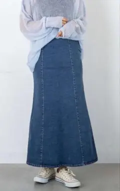 PICHI マーメイドデニムスカート　ロング丈のサムネイル