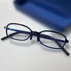 ネイビー プラスチックフレーム メガネ(度あり) キッズ・ジュニア