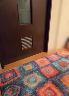 カラフル スクエア柄 ラグ カーペット