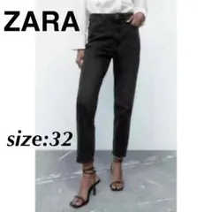 ZARA ザラ ハイウエストスリムフィットジーンズ 黒デニム デニムパンツ