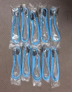 SATA3.0ケーブル 10本セット ラッチ付き ブルー