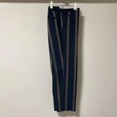 ユニクロ　レディース　スマートアンクルパンツ　ストライプ