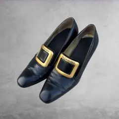 YSL レザーパンプス 黒 ゴールド金具 モード アーカイブ グランジ オピウム